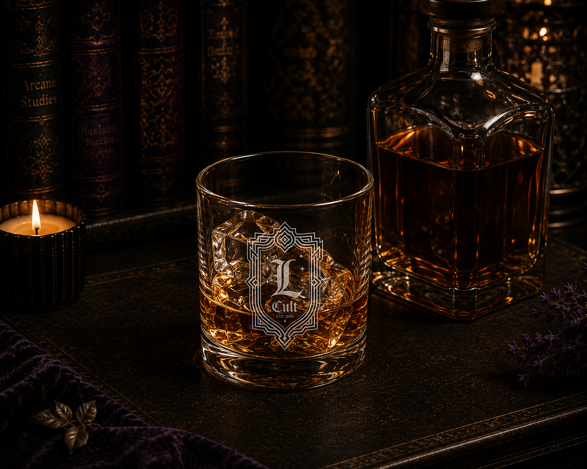 Vintage L “Cult” Whiskey Tumbler - 10 oz