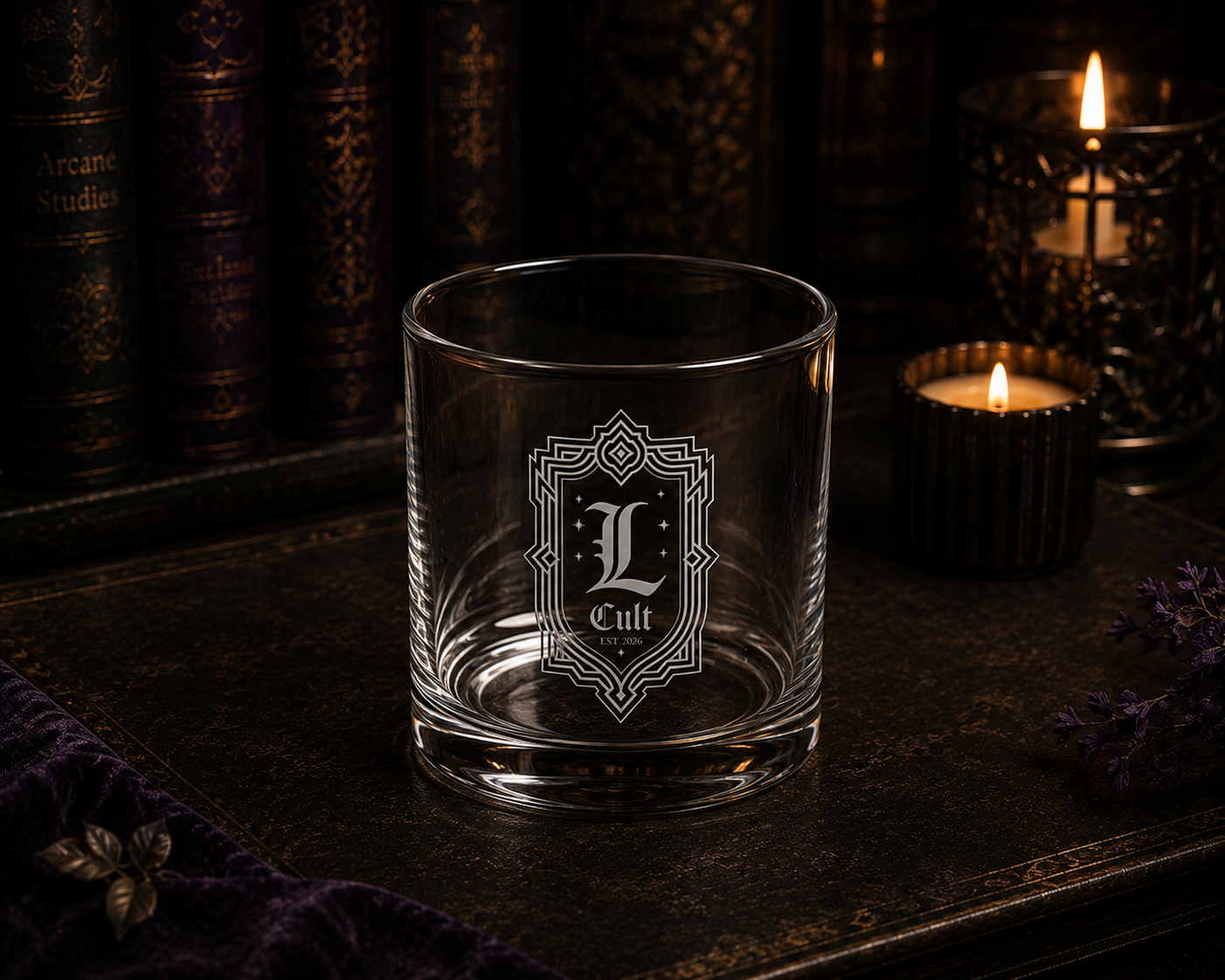 Vintage L “Cult” Whiskey Tumbler - 10 oz