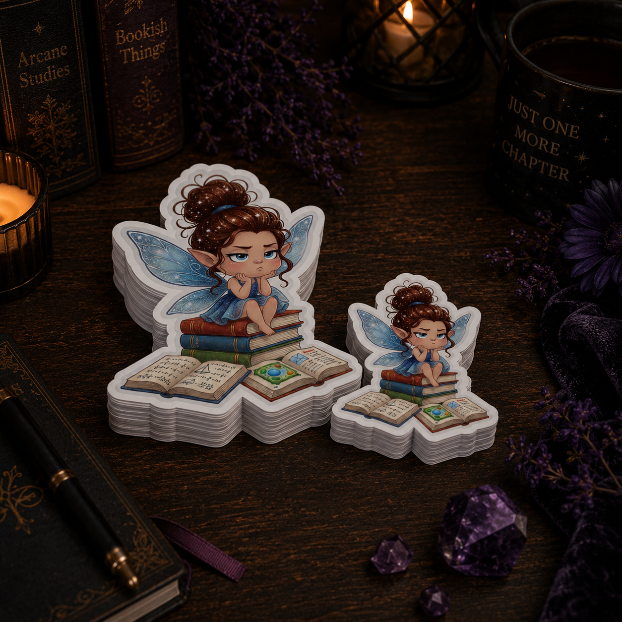 Loo the Study Fairy - Kiss-Cut Laptop & Journal Sticker