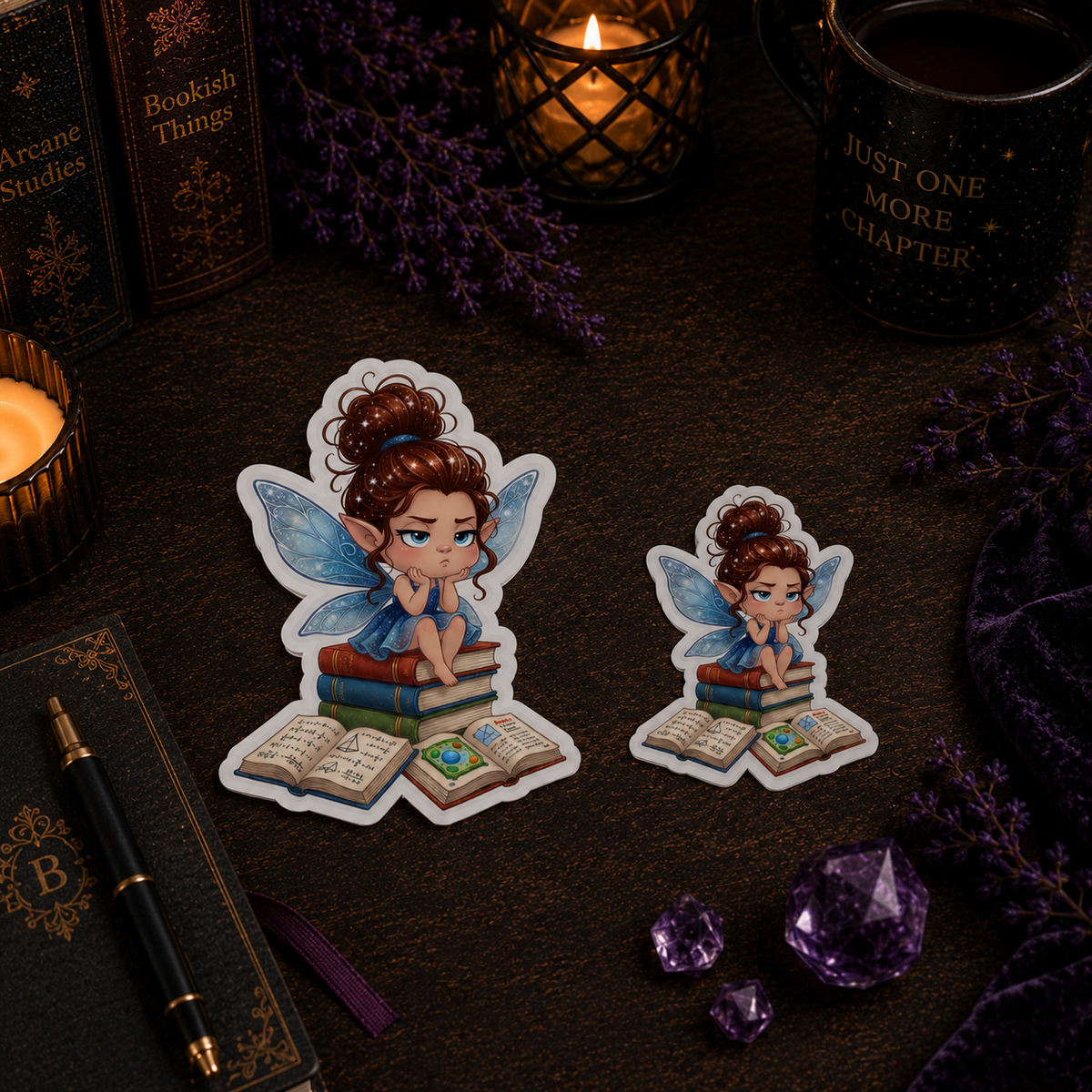 Loo the Study Fairy - Kiss-Cut Laptop & Journal Sticker